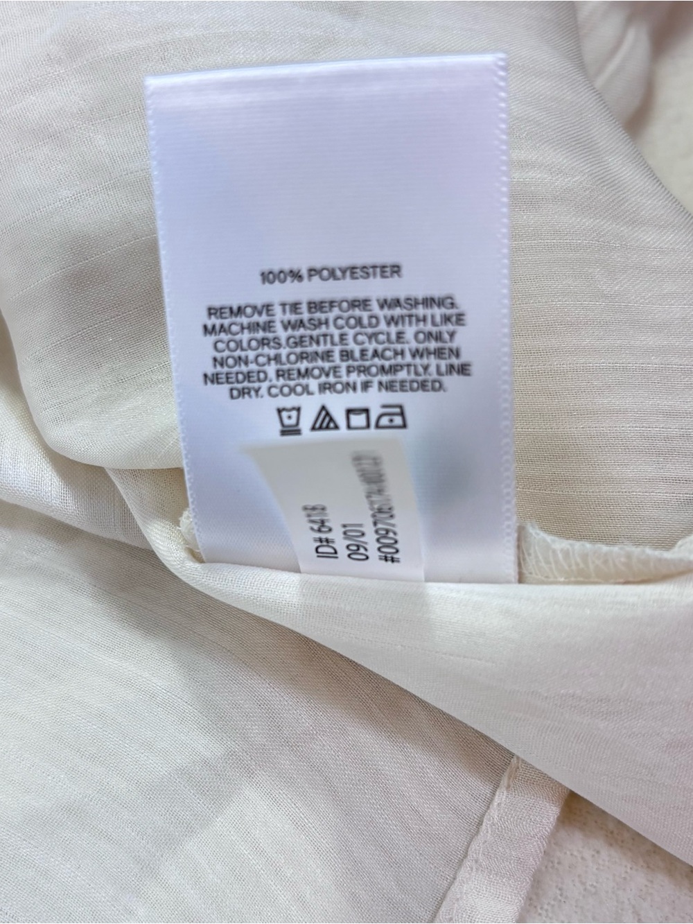 NWT Vintage Express Compagnie Internationale Ivory Tie Waist Romantic Blouse L - Picture 8 of 16
